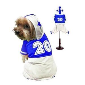 PAMPET / Puppe Love Dog Costume, Football Player, Blue SZ 6